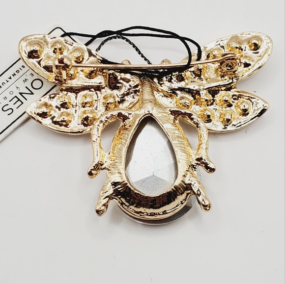 Jones New York Ladybug Bettle Bug Gold-tone Rhinestones Brooch Pin - Picture 4 of 5